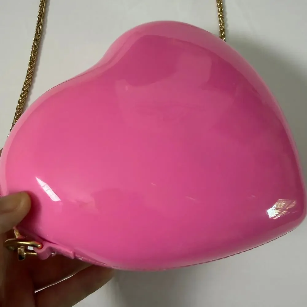 Bubblegum Pink Heart Crossbody Bubble Bag / Purse